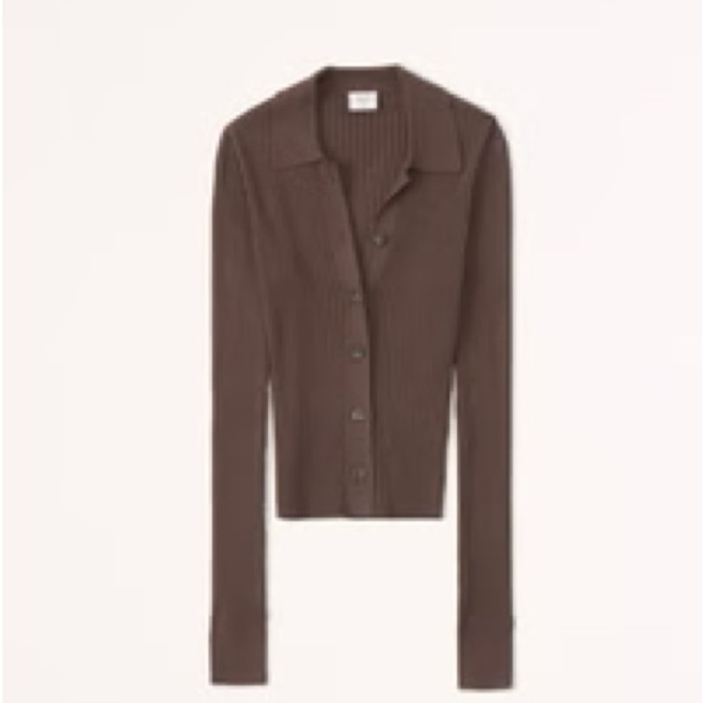 Abercrombie Slim Button-Through Sweater Polo